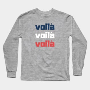 Voilà French Design Pink words Long Sleeve T-Shirt